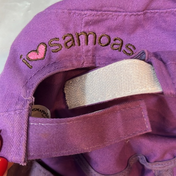GIRL SCOUTS cap I LOVE Cookies PURPLE HAT adjustable I ❤️ Samoas canvas fits 8+ - Picture 9 of 10